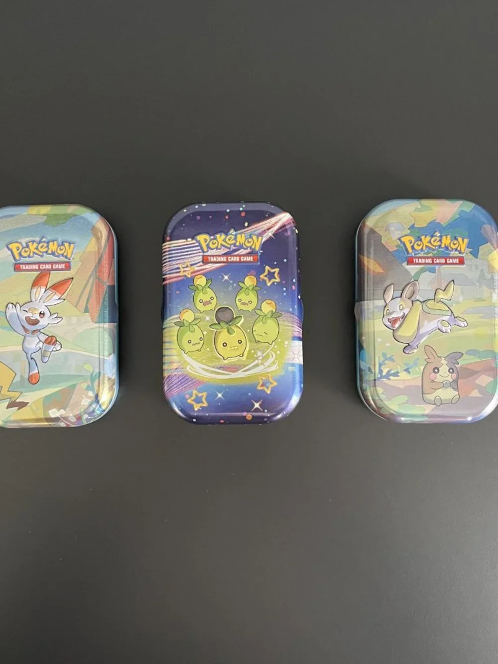 SET of 3 EMPTY Pokemon Card Tins